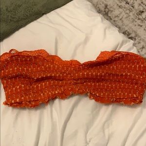 FP red floral lace bralette